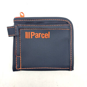 NEW Vintage 90s III Parcel New York Gray Neon Orange Zip Around Wallet